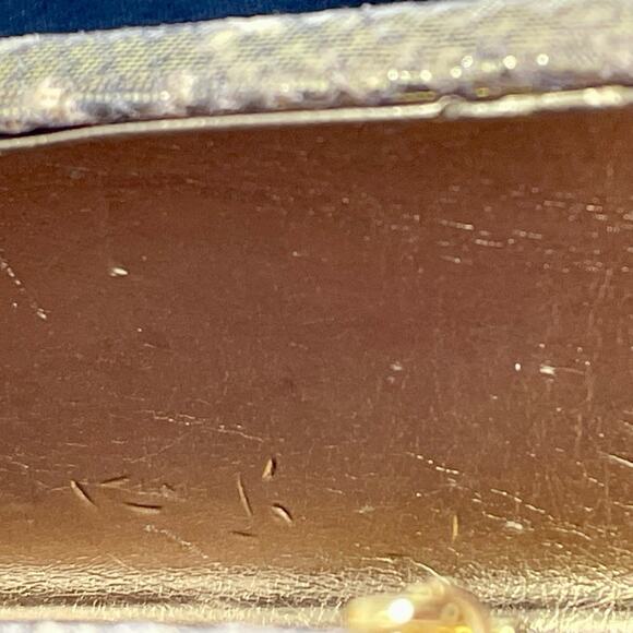 Overture Judith Leiber Golden Metallic Python Embossed Leather Evening Bag Jewel - Picture 11 of 14